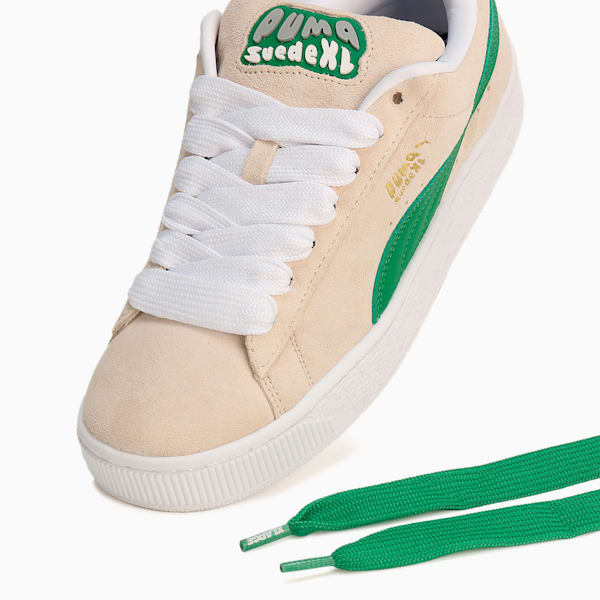 メンズ PUMA x XLARGE スウェード XL スニーカー, Frosted Ivory-Archive Green, extralarge-JPN