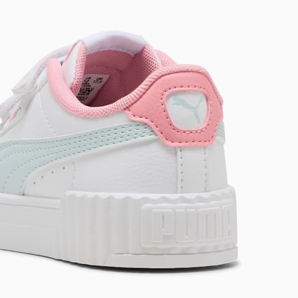 Tenis con abrojo Carina 3.0 para niñas, PUMA White-Sea Glass, extralarge