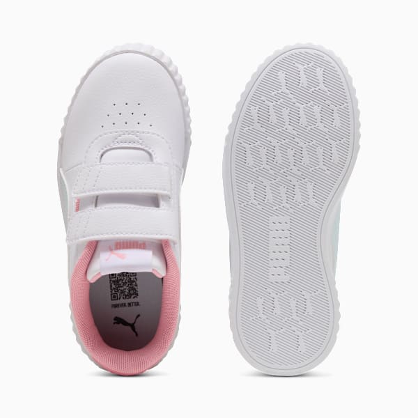 Tenis con abrojo Carina 3.0 para niñas, PUMA White-Sea Glass, extralarge