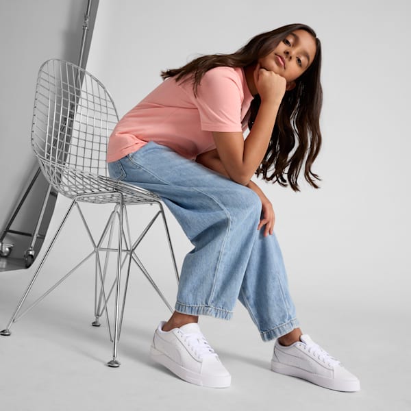 Sneakers Jada Classic Enfant et adolescent, PUMA White-PUMA White, extralarge
