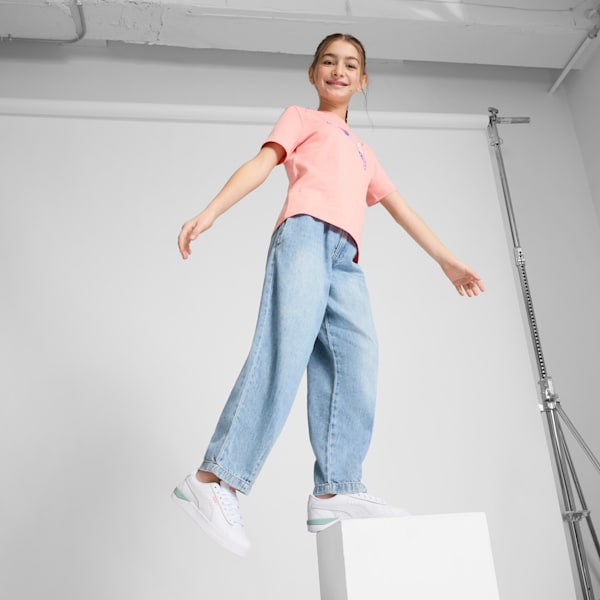 Jada Classic Big Kids' Sneakers, PUMA White-Pink Fruit, extralarge