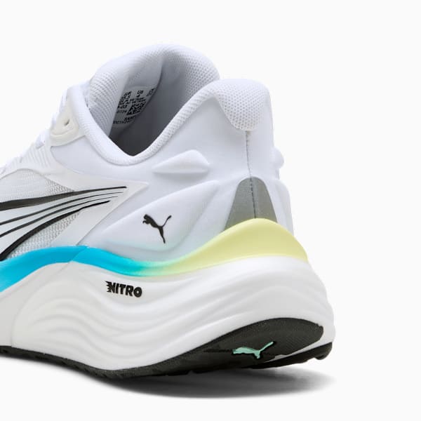 Tenis de running para niños Electrify NITRO™ 4, PUMA White-Mint Melt-Speed Blue, extralarge