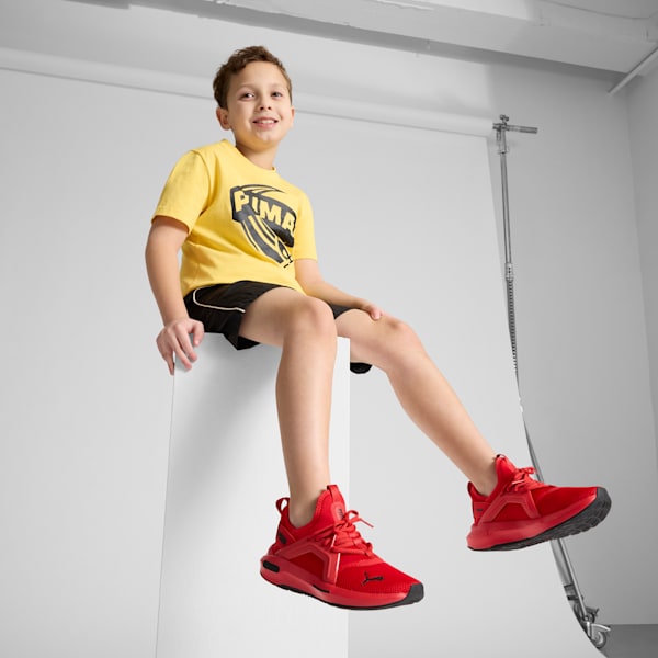 Chaussures d’entraînement Softride Enzo 5 Enfant et adolescent, For All Time Red-PUMA Black, extralarge