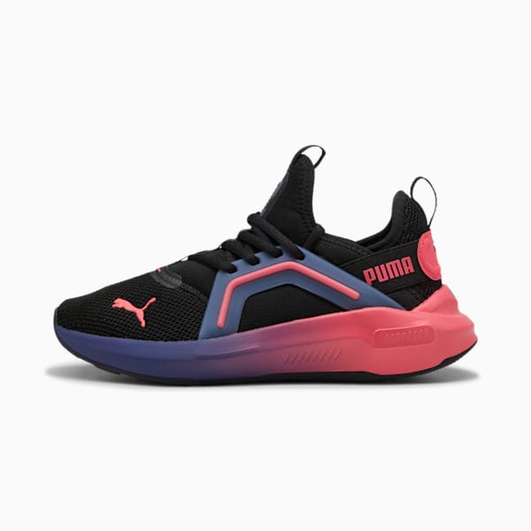 Softride Enzo 5 Big Kids' Training Shoes, PUMA Black-Blue Crystal-Peach Frost, extralarge