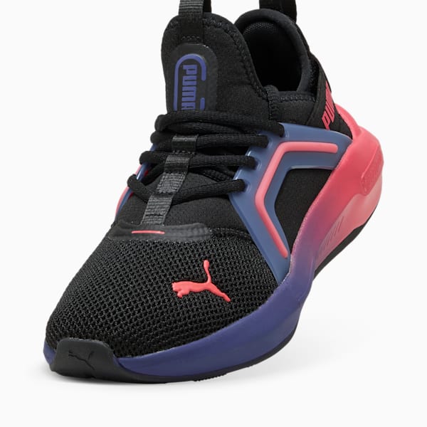 Softride Enzo 5 Big Kids' Training Shoes, PUMA Black-Blue Crystal-Peach Frost, extralarge