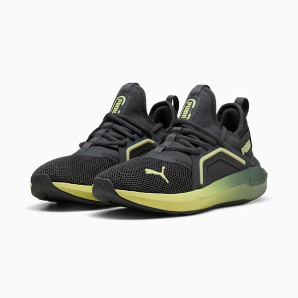 Zapatos de entrenamiento para niños grandes Softride Enzo 5, Dusky Gray-Fresh Yellow, extralarge