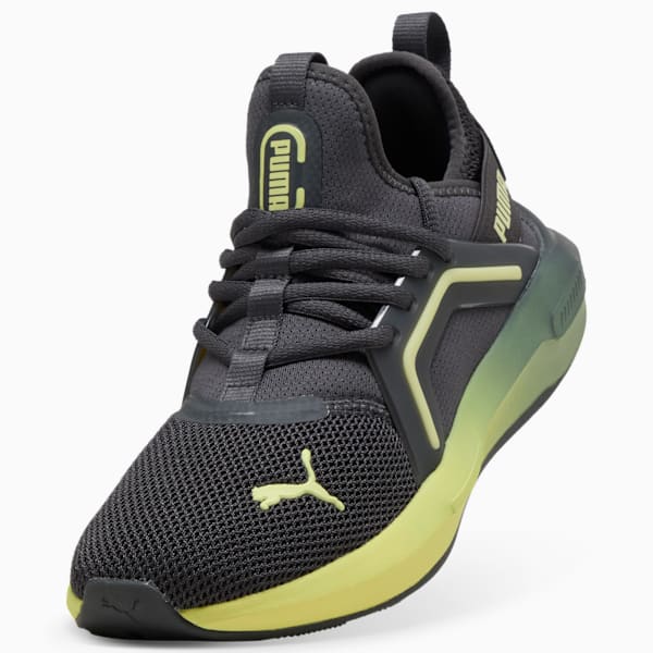 Zapatos de entrenamiento para niños grandes Softride Enzo 5, Dusky Gray-Fresh Yellow, extralarge