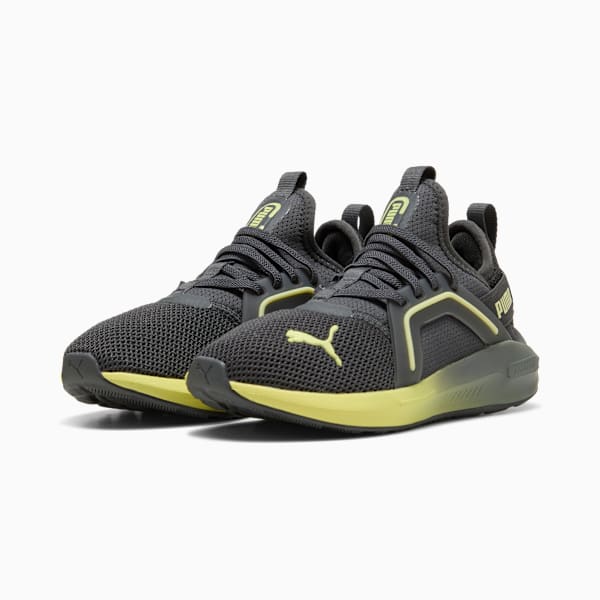 Zapatos de entrenamiento para niños pequeños Softride Enzo 5, Dusky Gray-Fresh Yellow, extralarge