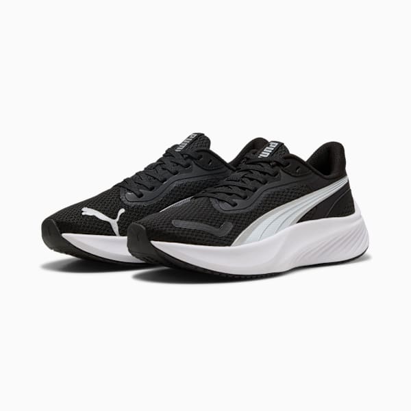 Tenis de running Pounce Lite para adolescentes, PUMA Black-PUMA White-PUMA Silver, extralarge