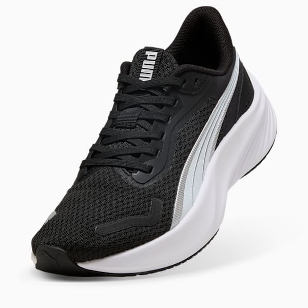 Pounce Lite Big Kids' Running Shoes, PUMA Black-PUMA White-PUMA Silver, extralarge