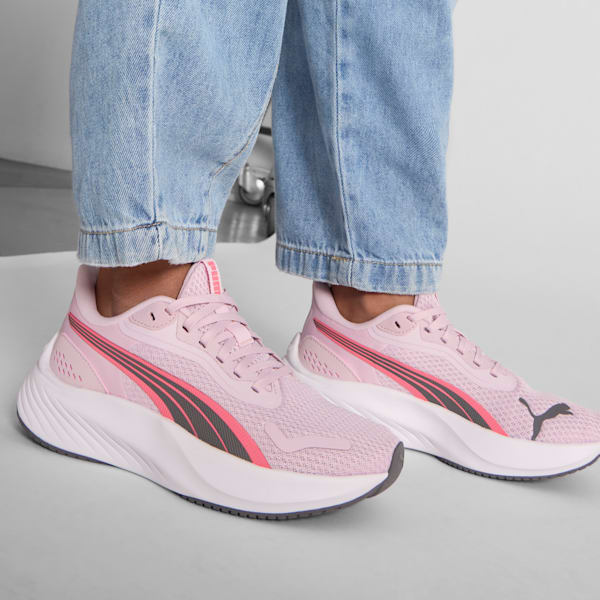 Chaussures de course à pied Pounce Lite Enfant et adolescent, Rose Mauve-Magic Rose-PUMA White, extralarge