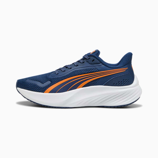 Tenis de running Pounce Lite para adolescentes, Persian Blue-Orange Glo-PUMA White, extralarge