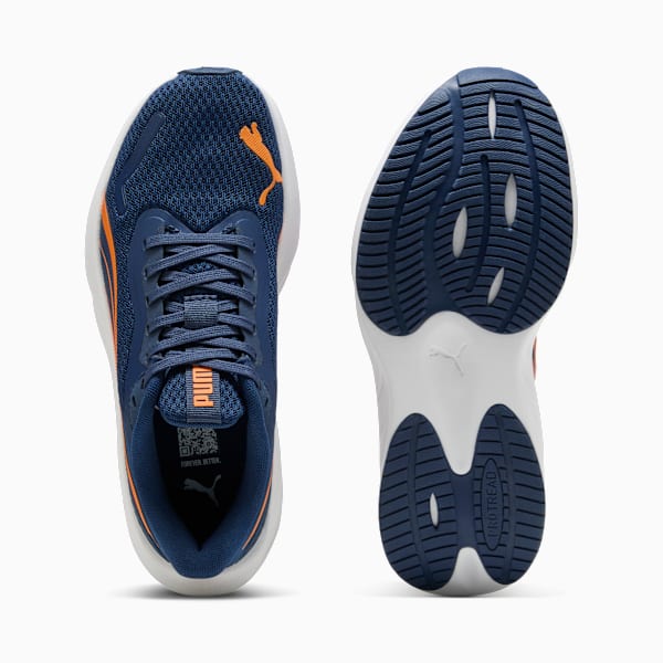Tenis de running Pounce Lite para adolescentes, Persian Blue-Orange Glo-PUMA White, extralarge