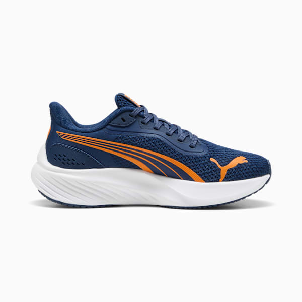Tenis de running Pounce Lite para adolescentes, Persian Blue-Orange Glo-PUMA White, extralarge