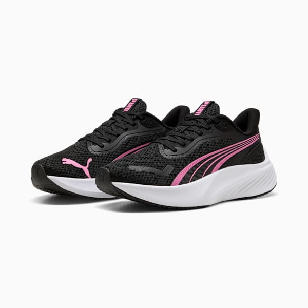 Pounce Lite Big Kids' Running Shoes, PUMA Black-Posie Pink-PUMA White, extralarge