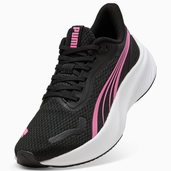 Pounce Lite Big Kids' Running Shoes, PUMA Black-Posie Pink-PUMA White, extralarge
