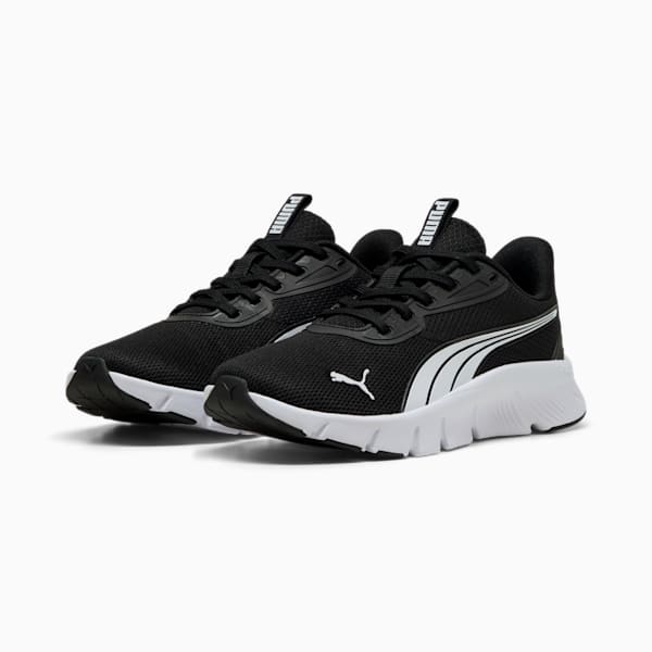 キッズ フレックスフォーカス ライト モダン スニーカー 22-25cm, PUMA Black-PUMA White, extralarge-JPN
