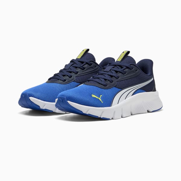キッズ フレックスフォーカス ライト モダン スニーカー 22-25cm, Vivid Blue-PUMA White, extralarge-JPN