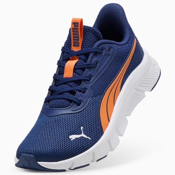 FlexFocus Lite Modern Running Shoes Youth, Blue Jewel-Rickie Orange-PUMA White, extralarge-GBR