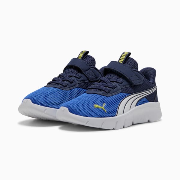 FlexFocus Modern Running Shoes Kids, Vivid Blue-PUMA White, extralarge-GBR