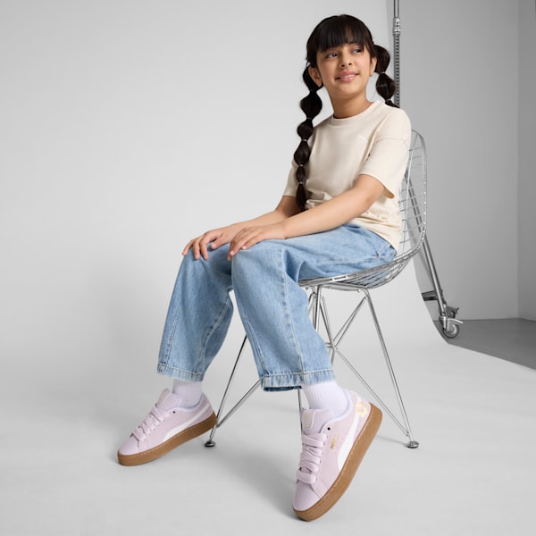 Tenis Suede XL Summer Feels para niñas, Lilac Frost-PUMA White, extralarge