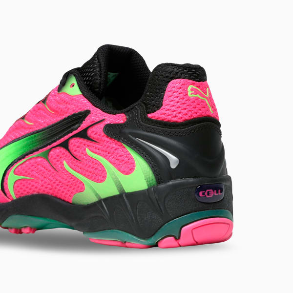 Inhale Men's Lightweight Sneakers, Fluro Pink Pes-Green Glare, extralarge-IND