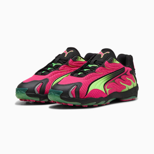 Inhale Sneakers Unisex, Fluro Pink Pes-Green Glare, extralarge-GBR