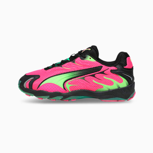 Inhale Men's Lightweight Sneakers, Fluro Pink Pes-Green Glare, extralarge-IND