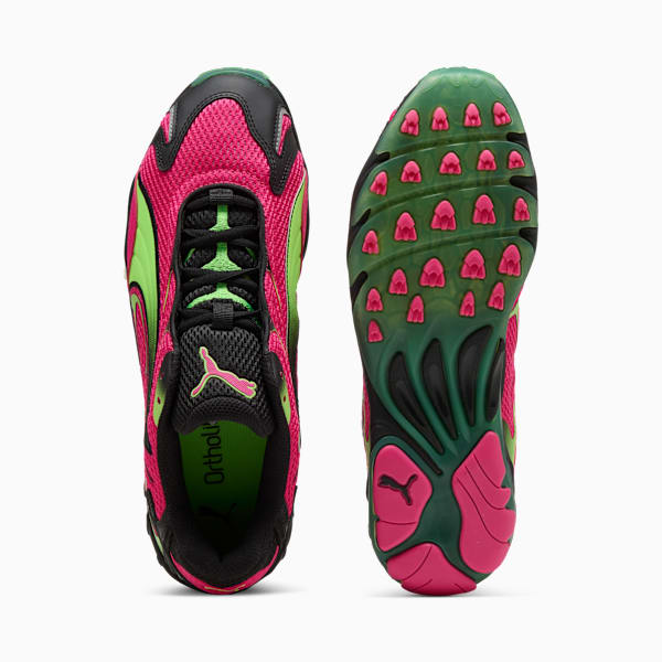 Inhale Sneakers Unisex, Fluro Pink Pes-Green Glare, extralarge-GBR