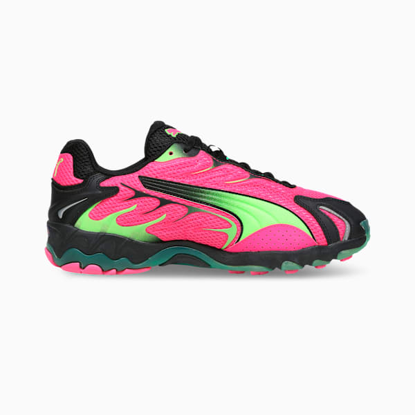 Inhale Men's Lightweight Sneakers, Fluro Pink Pes-Green Glare, extralarge-IND