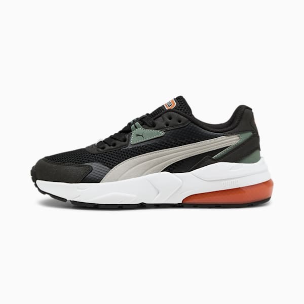 Tenis juvenil Vis2k Mid 90, PUMA Black-Glacial Gray-Green Moon, extralarge