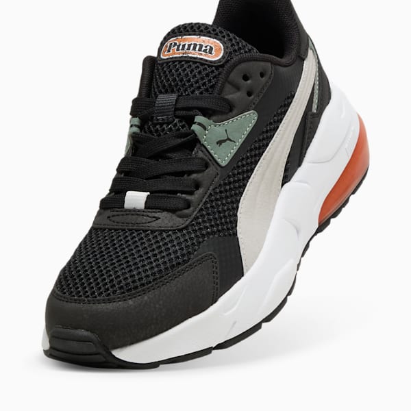 Tenis juvenil Vis2k Mid 90, PUMA Black-Glacial Gray-Green Moon, extralarge