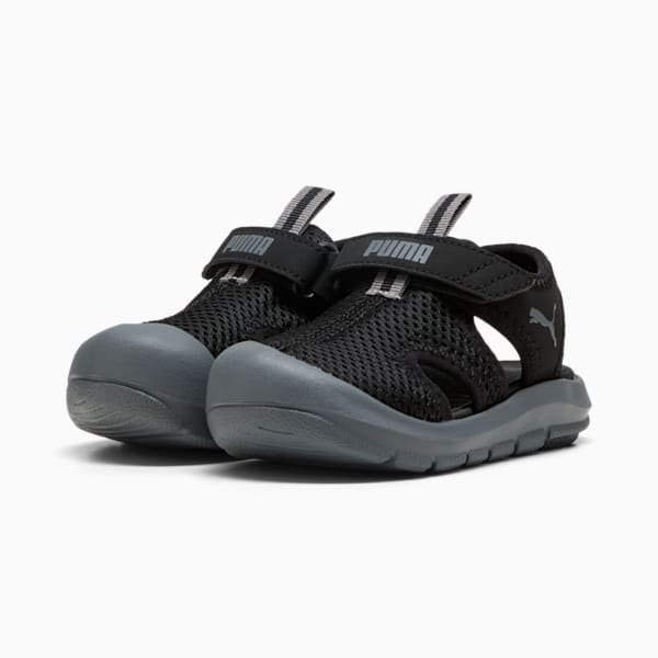 ベビー プーマ ファン レーサー メッシュ サンダル 12-16.5cm, PUMA Black-Cool Dark Gray, extralarge-JPN