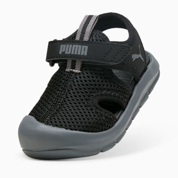 ベビー プーマ ファン レーサー メッシュ サンダル 12-16.5cm, PUMA Black-Cool Dark Gray, extralarge-JPN
