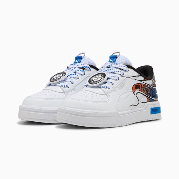 Tenis PUMA X HOT WHEELS™ Caven 2.0 para niños, PUMA White-PUMA Team Royal, extralarge