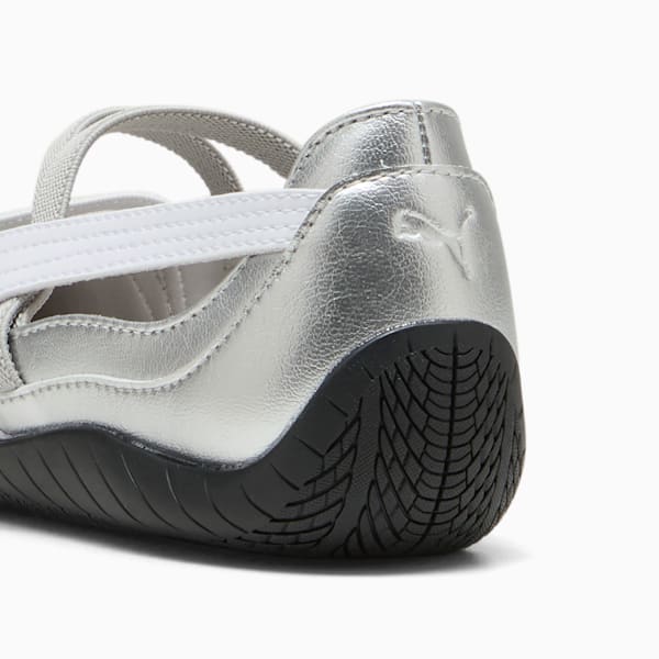 Speedcat Ballet Metallic Women's Shoes, PUMA Silver-PUMA White, extralarge