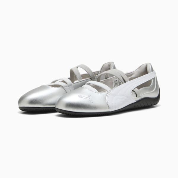 Speedcat Ballet Metallic Women's Shoes, PUMA Silver-PUMA White, extralarge