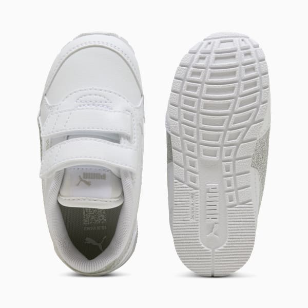 ST Runner V4 Glitter Toddlers' Easy On Sneakers, PUMA White-PUMA Silver-Cool Light Gray, extralarge