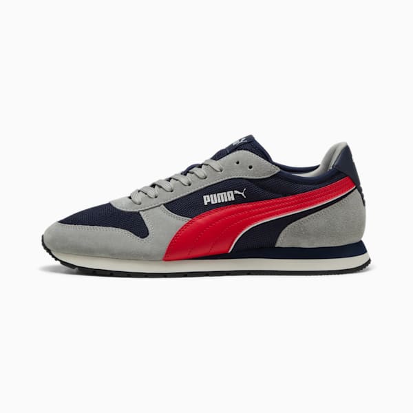 ST MILER Men's Sneakers, PUMA Navy-For All Time Red-Flat Light Gray, extralarge