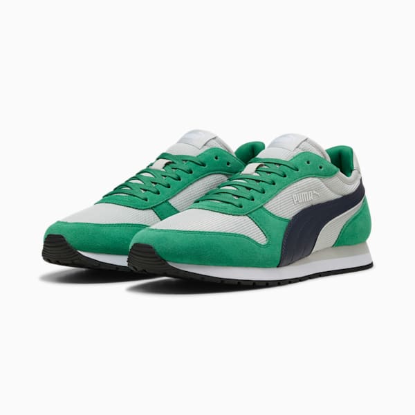 Tenis ST MILER Unisex, Glacial Gray-PUMA Navy-Archive Green-PUMA White, extralarge