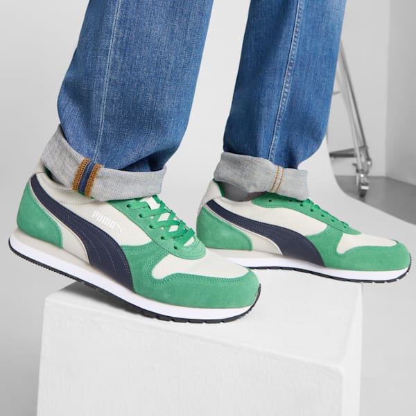 Tenis ST MILER Unisex, Glacial Gray-PUMA Navy-Archive Green-PUMA White, extralarge