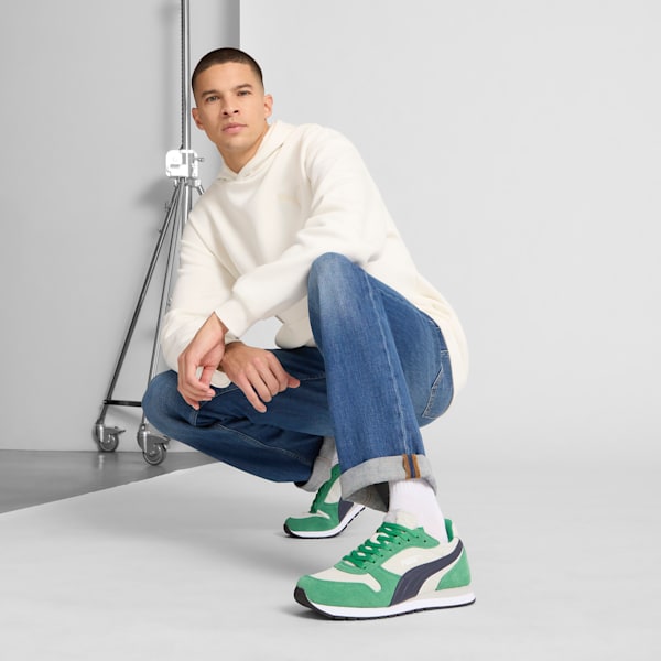 Tenis ST MILER Unisex, Glacial Gray-PUMA Navy-Archive Green-PUMA White, extralarge