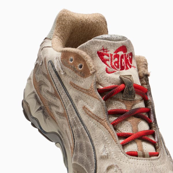 Sneakers en toile vieillie A$AP ROCKY x PUMA Inhale Homme, Alpine Snow-PUMA Silver-Sand Dune, extralarge