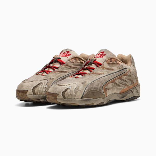 Sneakers en toile vieillie A$AP ROCKY x PUMA Inhale Homme, Alpine Snow-PUMA Silver-Sand Dune, extralarge