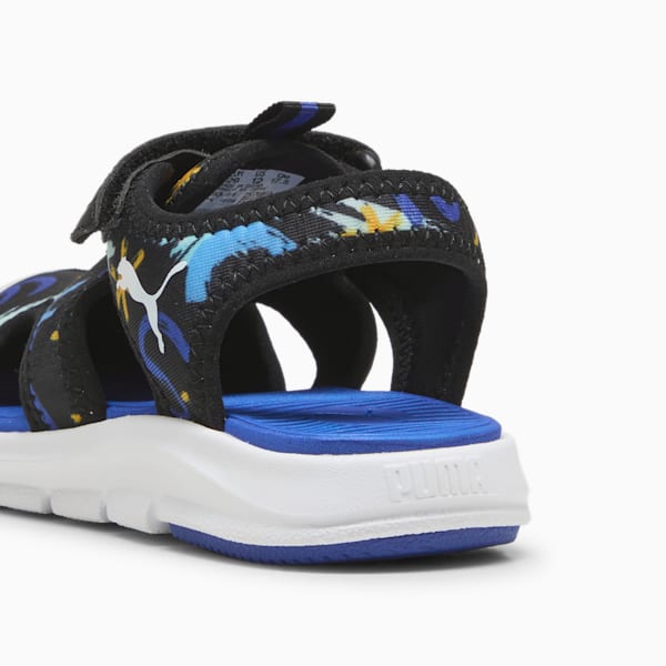 キッズ プーマ ファン レーサー AOP サンダル 17-21cm, PUMA Black-Vivid Blue, extralarge-JPN