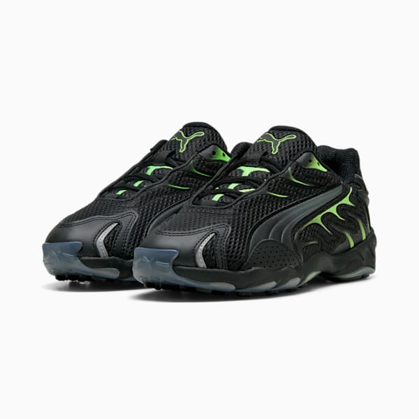 Tenis Inhale para niños grandes, PUMA Black-Green Glare, extralarge