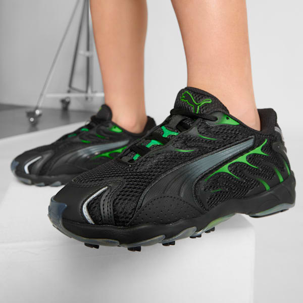 Tenis Inhale para niños grandes, PUMA Black-Green Glare, extralarge