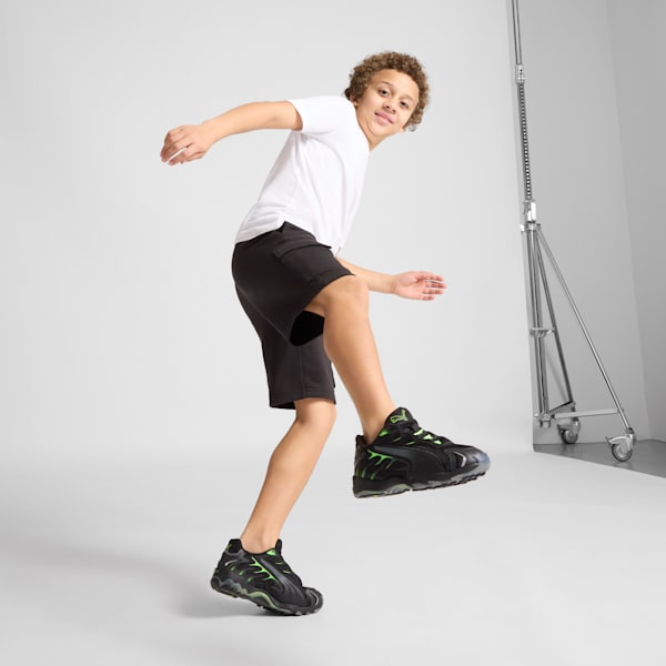 Tenis Inhale para niños grandes, PUMA Black-Green Glare, extralarge