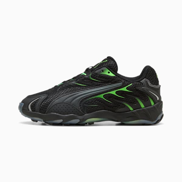 Tenis Inhale para niños grandes, PUMA Black-Green Glare, extralarge