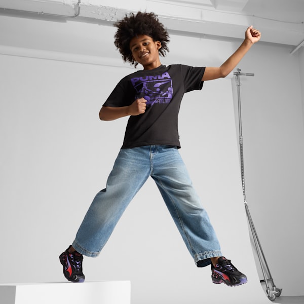 Tenis Inhale para niños grandes, PUMA Black-PUMA Red, extralarge